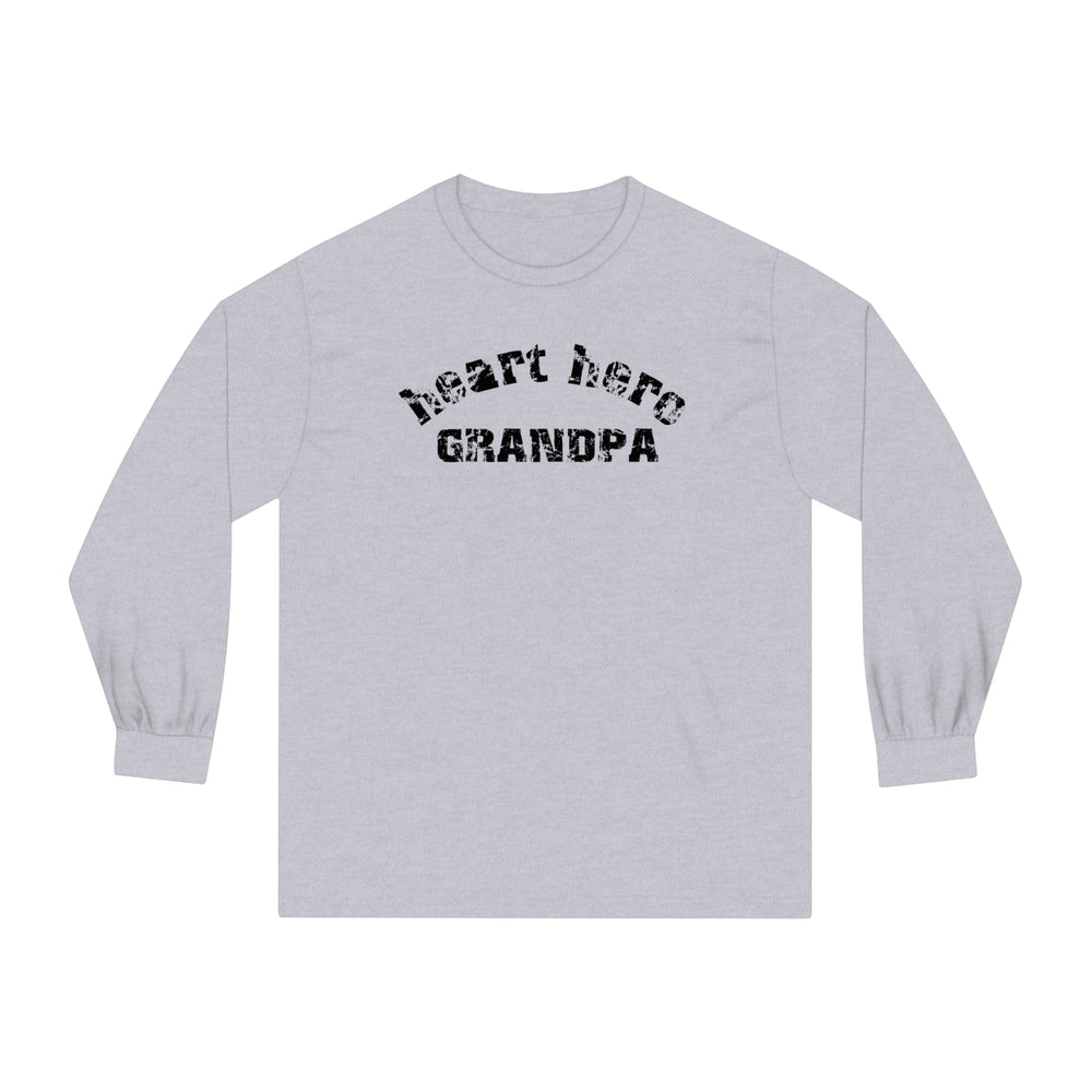 Heart Hero Grandpa Unisex Long Sleeve Tee