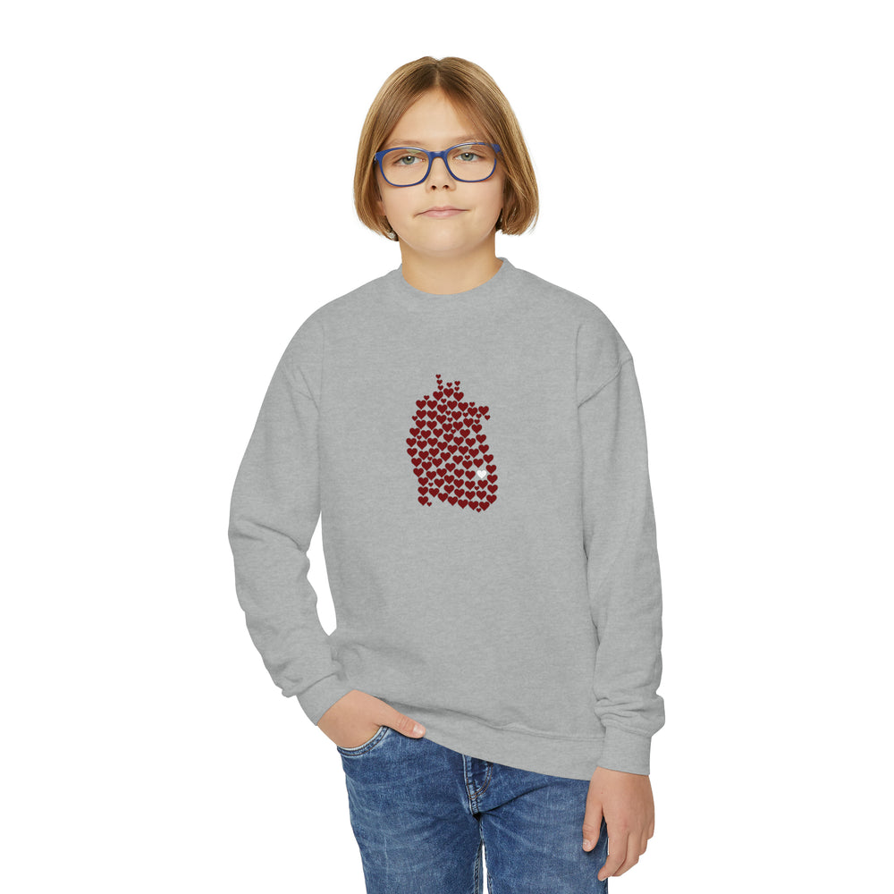 
                  
                    1 in 100 Hearts Youth Crewneck Sweatshirt
                  
                