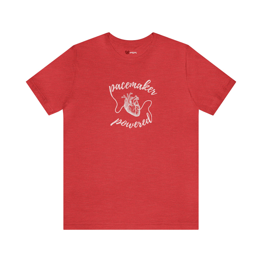 
                  
                    Pacemaker Powered Unisex Tee (white text)
                  
                