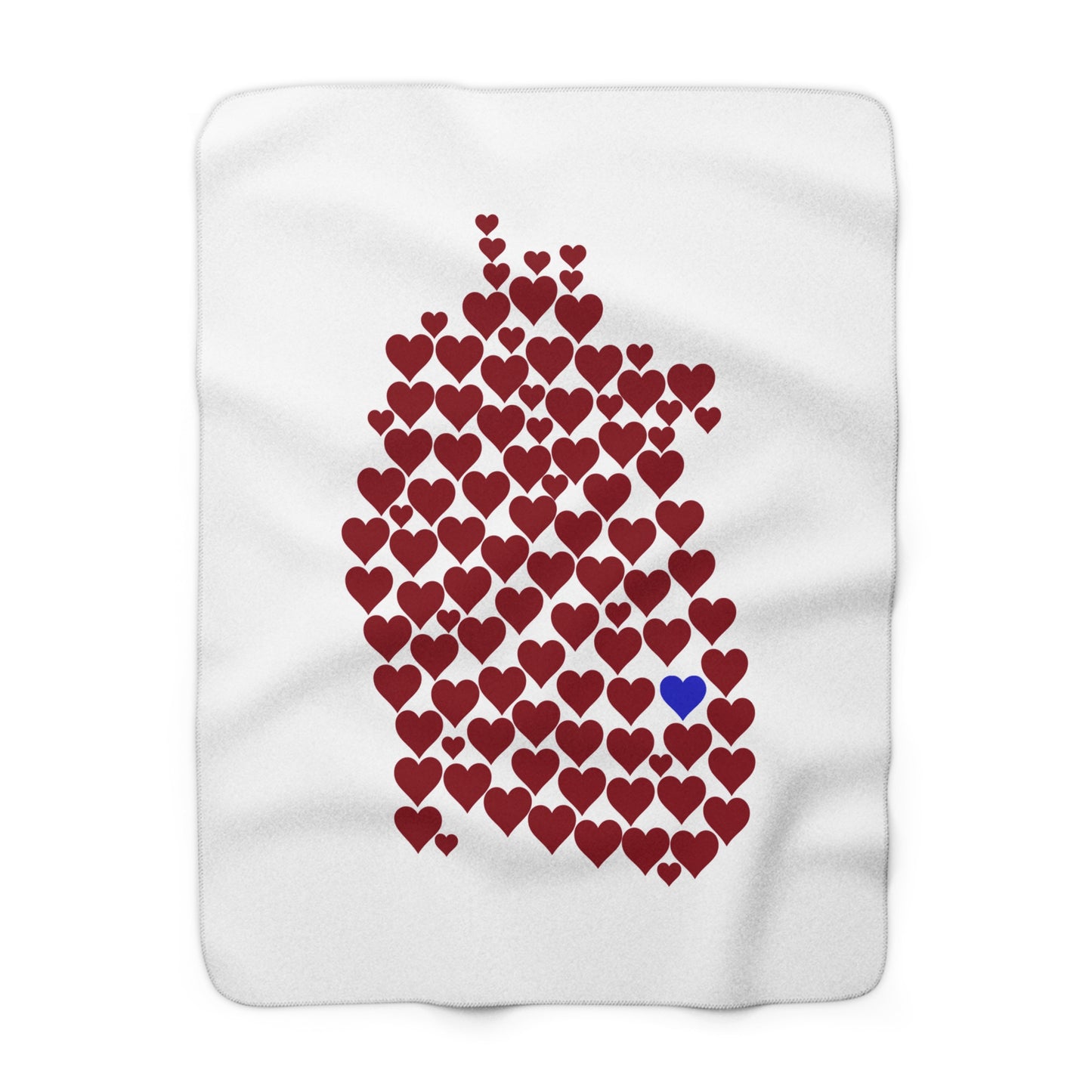 1 in 100 Hearts Fleece Blanket