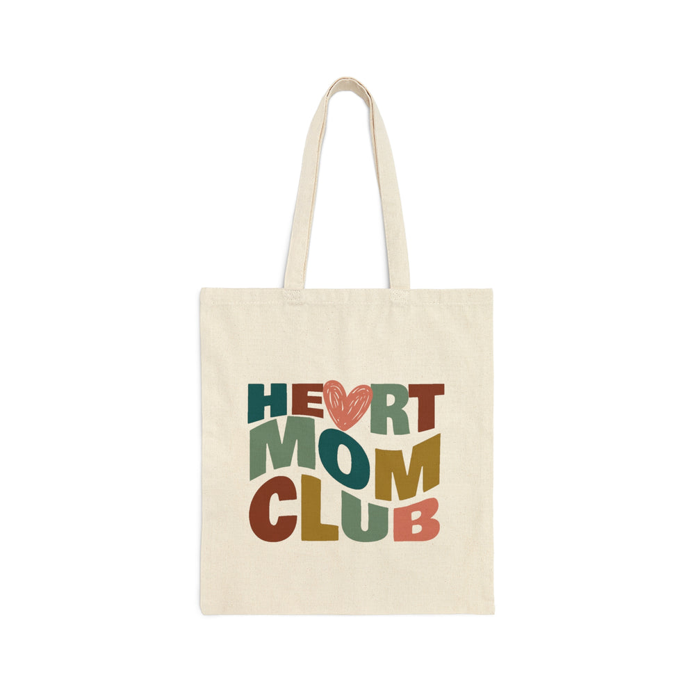 Heart Mom Club Canvas Tote Bag