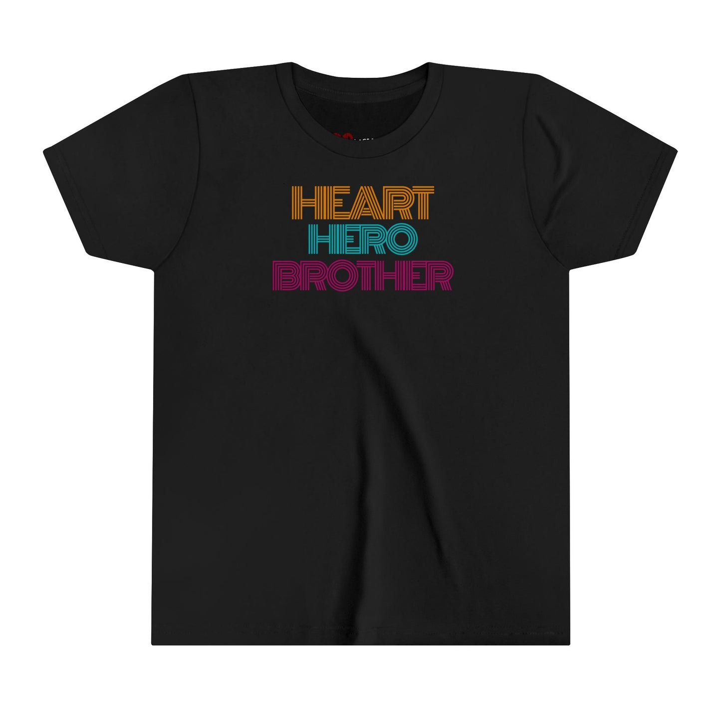 Heart Hero Brother Retro Youth Tee