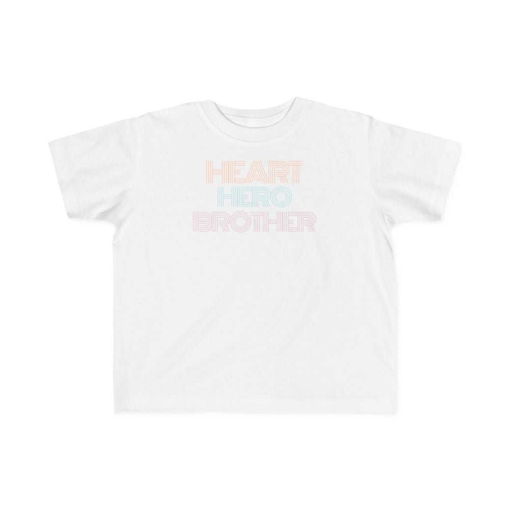 Toddler Heart Hero Brother Retro Tee
