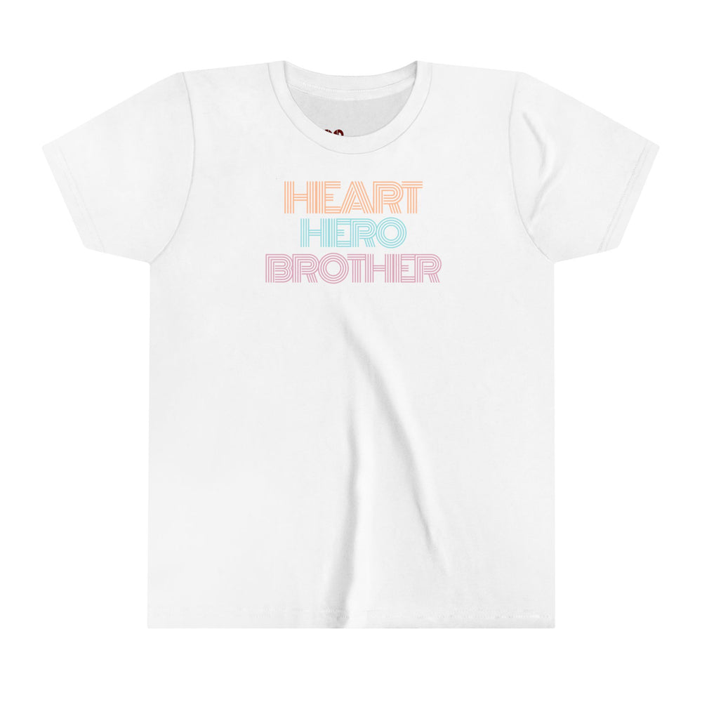 Heart Hero Brother Retro Youth Tee