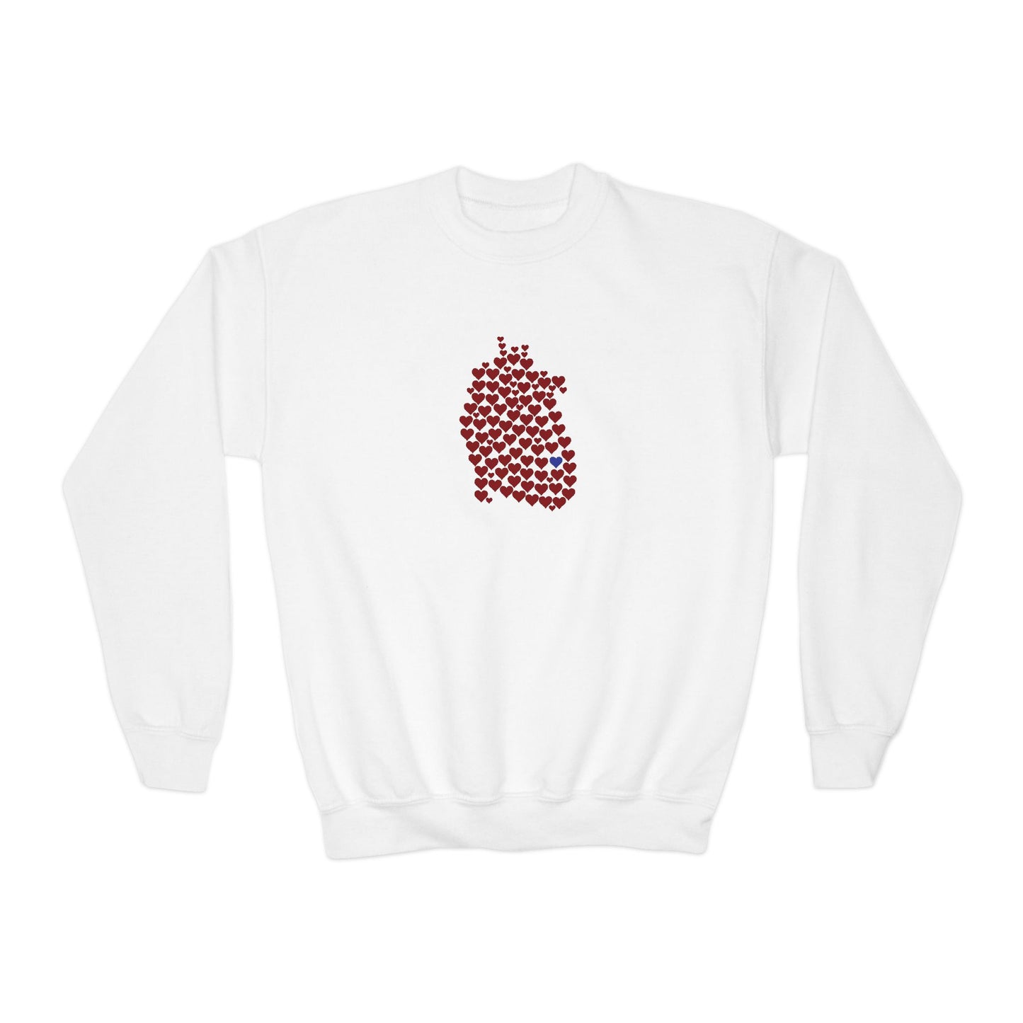 1 in 100 Hearts Youth Crewneck Sweatshirt