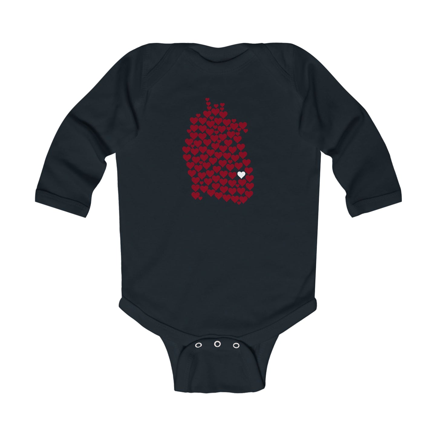 1 in 100 Hearts Long-Sleeve Onesie