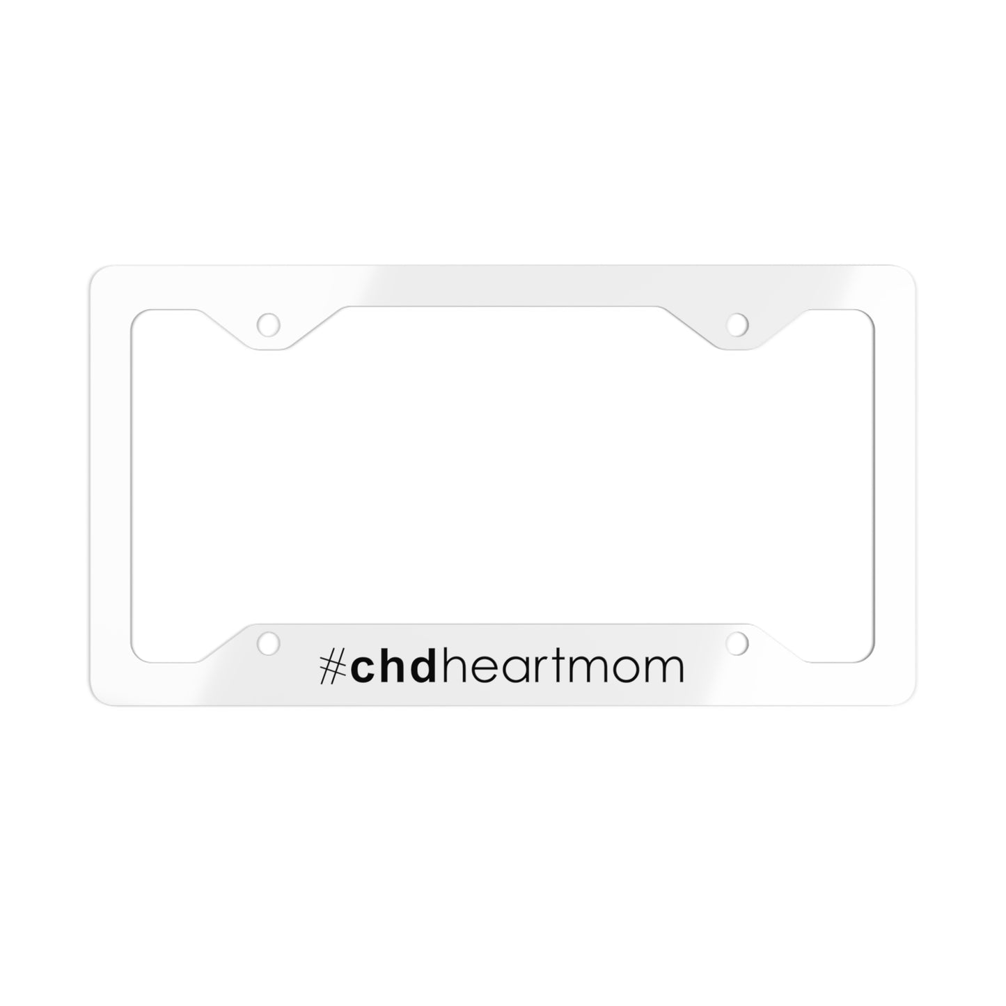 CHD Heart Mom Metal License Plate Frame