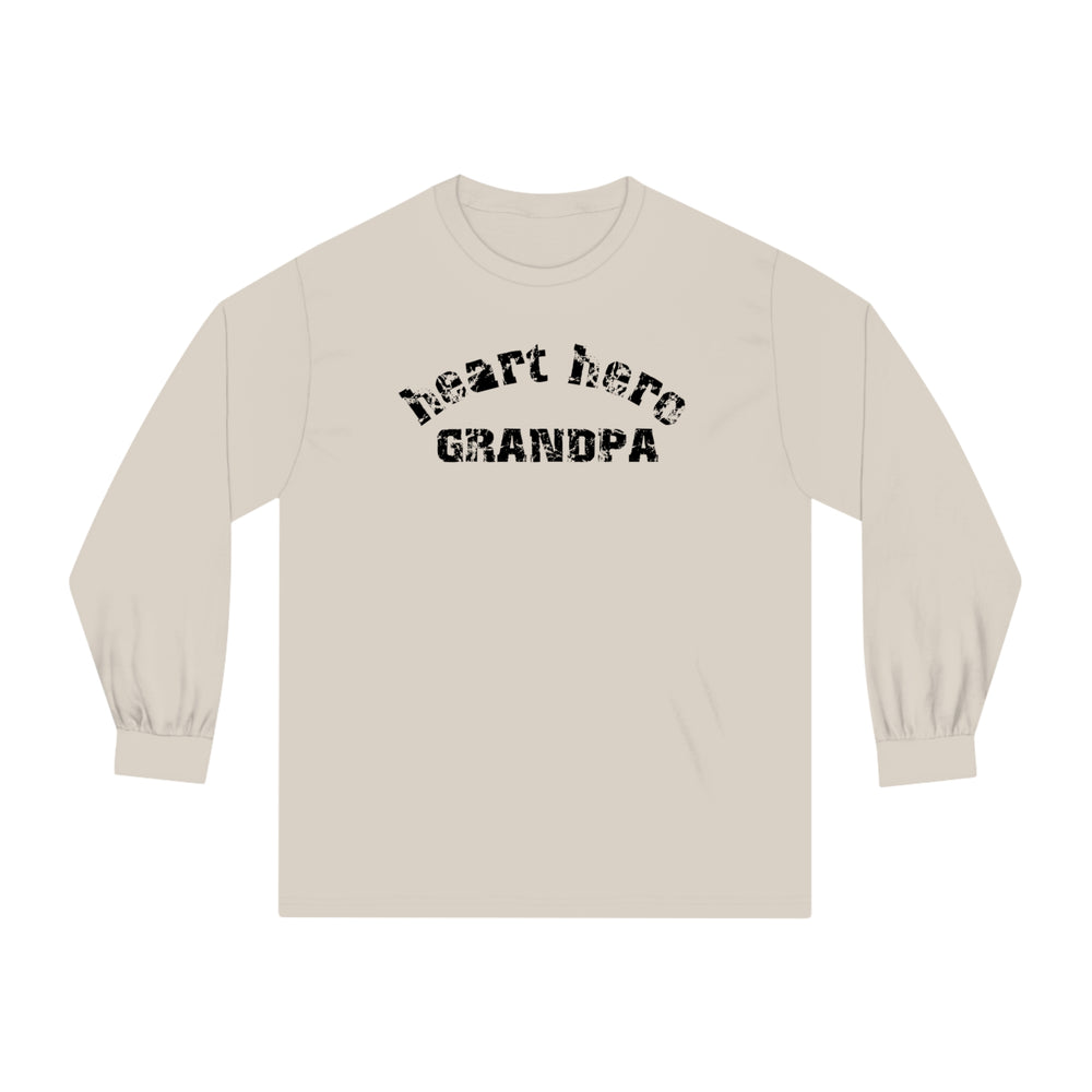 Heart Hero Grandpa Unisex Long Sleeve Tee
