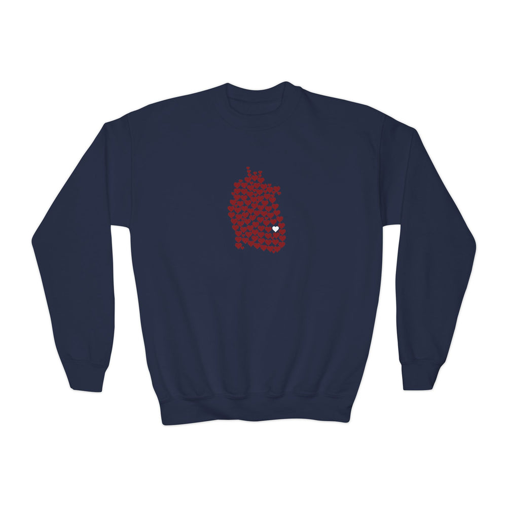 1 in 100 Hearts Youth Crewneck Sweatshirt