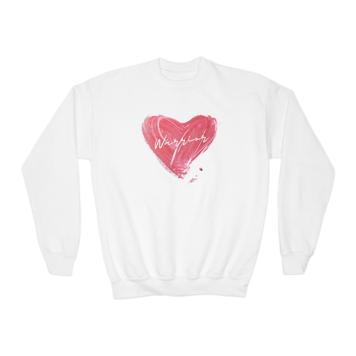 Brushstroke Heart Warrior Youth Crewneck Sweatshirt