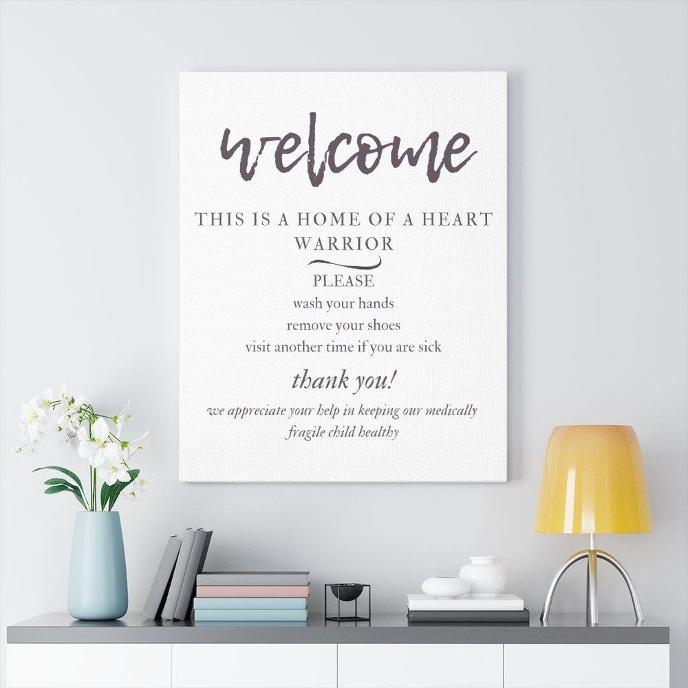 
                  
                    Home of a Heart Warrior Wrapped Canvas (Style 2) - CHD warrior
                  
                