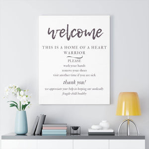 
                  
                    Home of a Heart Warrior Wrapped Canvas (Style 2) - CHD warrior
                  
                