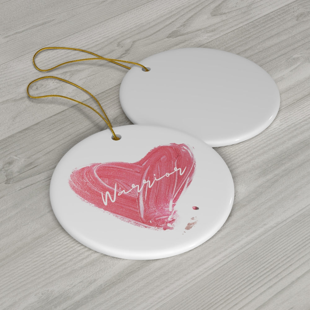 *NEW!* Brushed Heart Ceramic Christmas Ornament