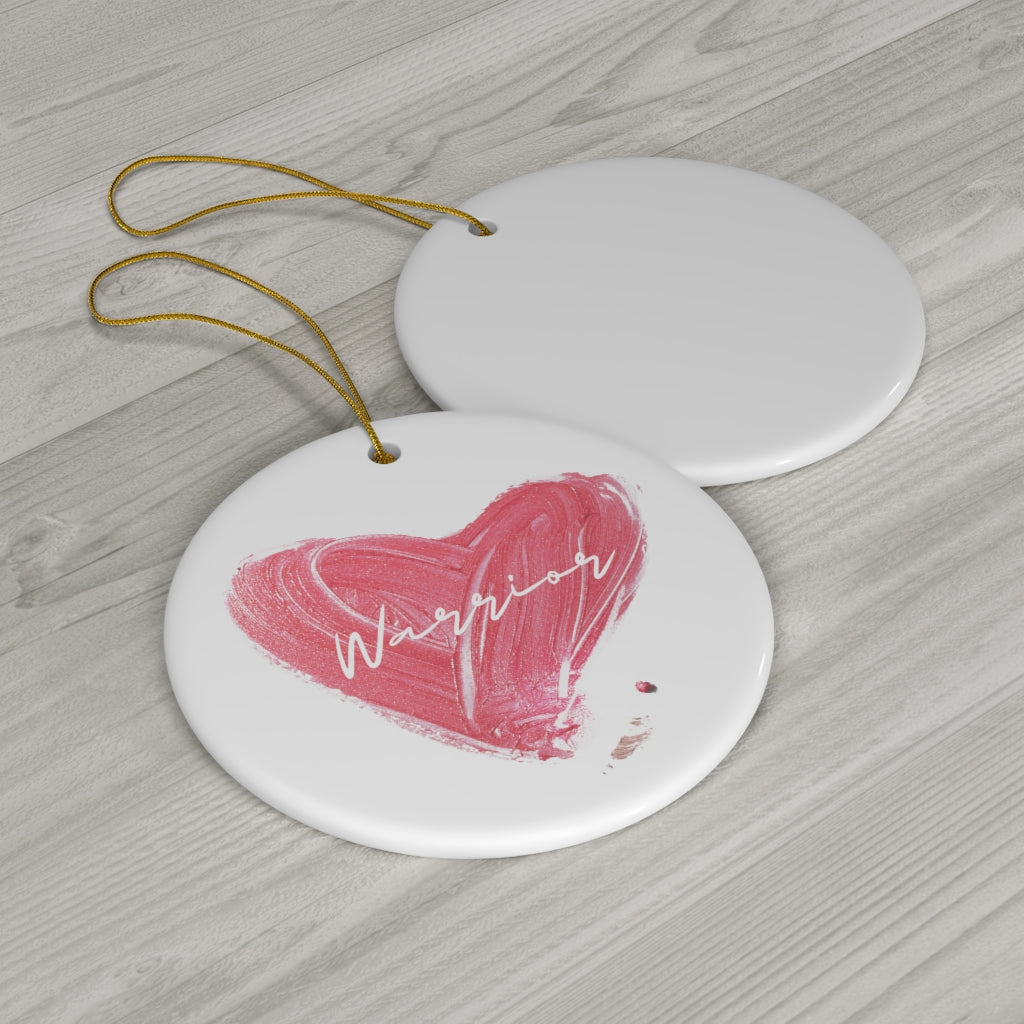*NEW!* Brushed Heart Ceramic Christmas Ornament
