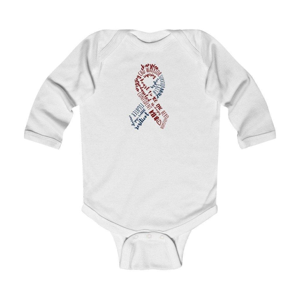 CHD Awareness Ribbon Long-Sleeve Onesie - CHD warrior