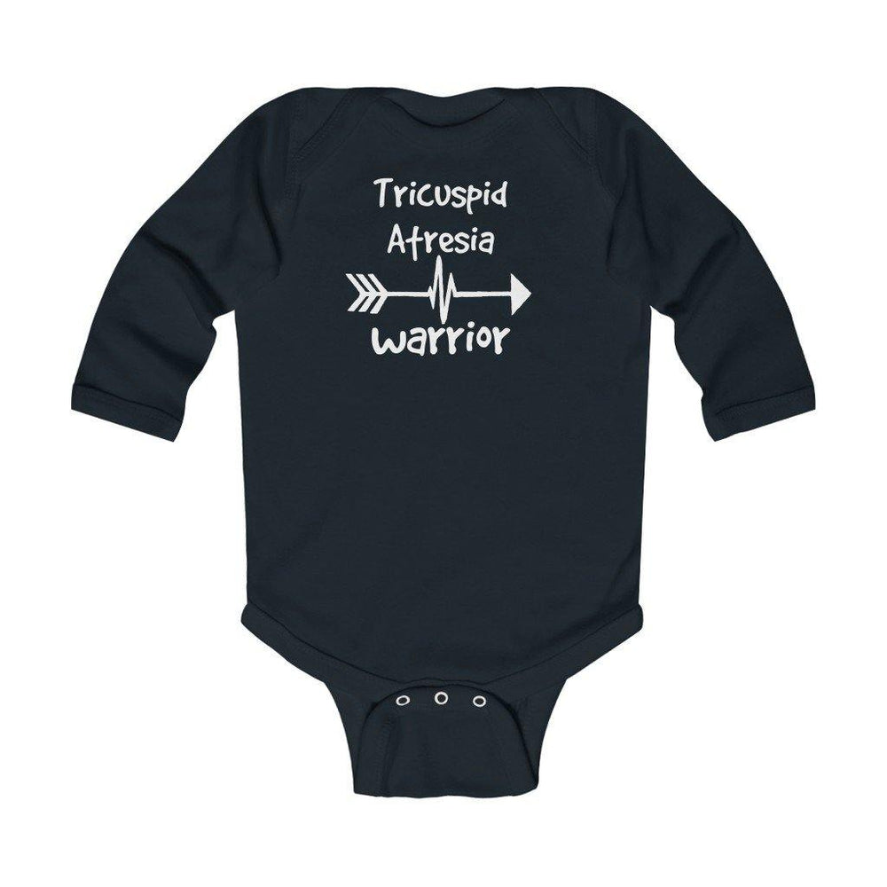 
                  
                    Tricuspid Atresia Warrior Long-Sleeve Onesie - CHD warrior
                  
                