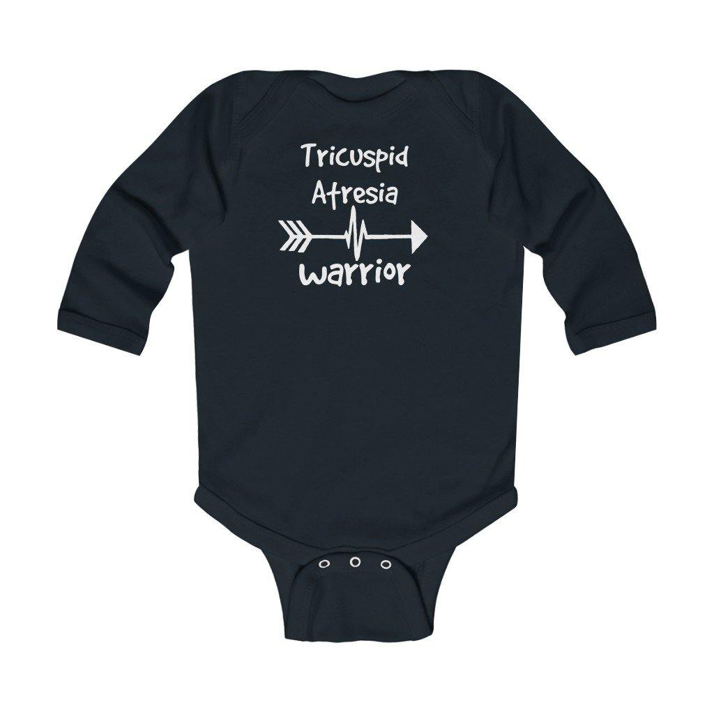 
                  
                    Tricuspid Atresia Warrior Long-Sleeve Onesie - CHD warrior
                  
                