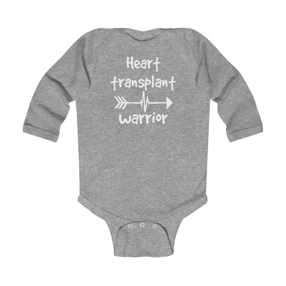 Heart Transplant Warrior Long-Sleeve Onesie - CHD warrior