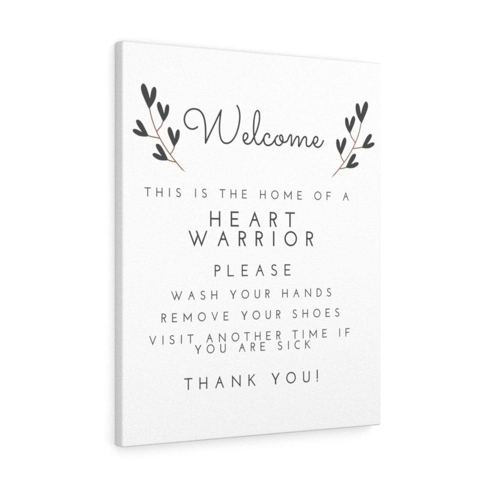 
                  
                    Home of a Heart Warrior Wrapped Canvas (Style 1) - CHD warrior
                  
                