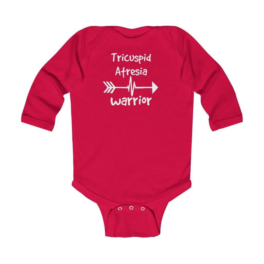 Tricuspid Atresia Warrior Long-Sleeve Onesie - CHD warrior