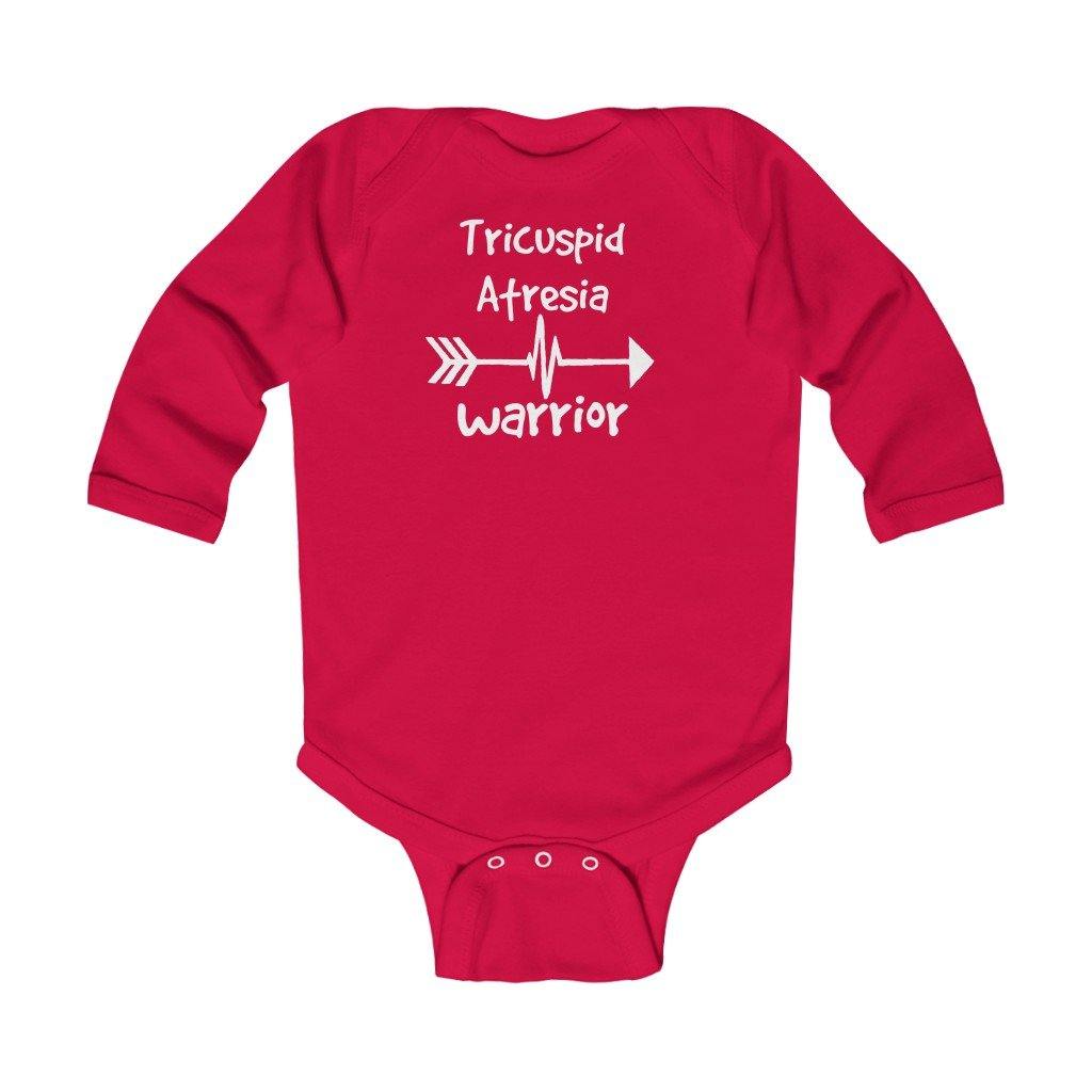 Tricuspid Atresia Warrior Long-Sleeve Onesie - CHD warrior