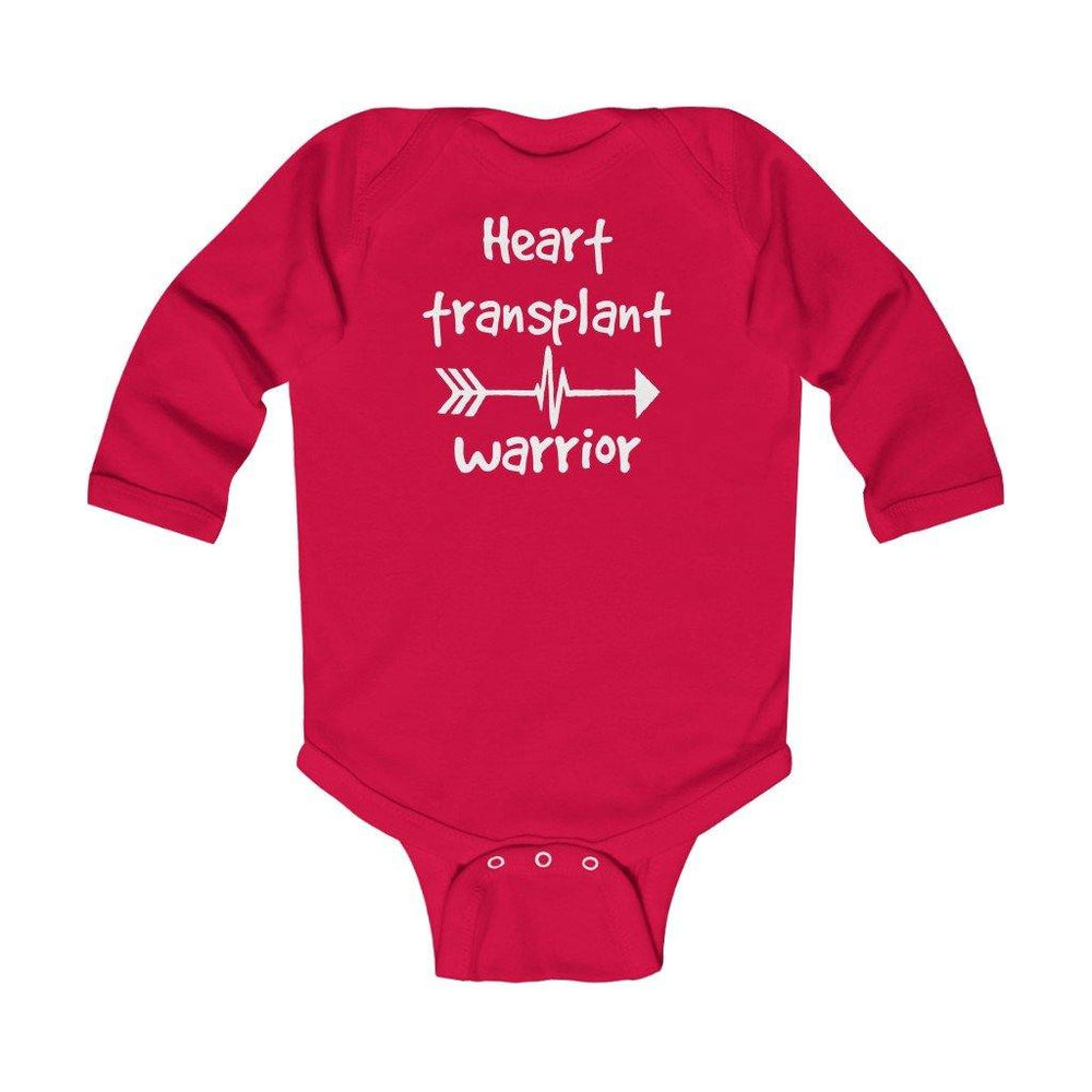 Heart Transplant Warrior Long-Sleeve Onesie - CHD warrior