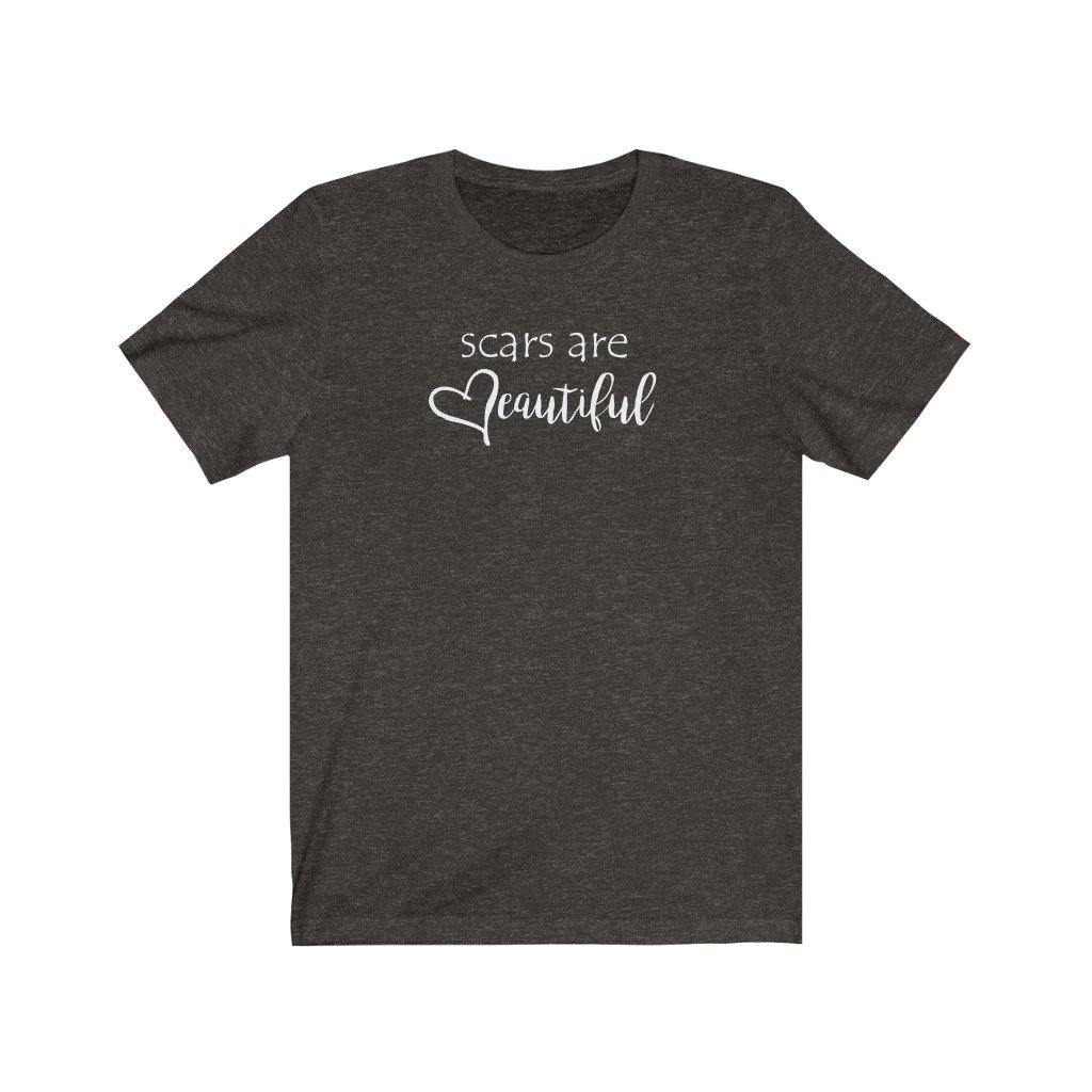 
                  
                    Scars Are Beautiful Unisex Tee (white text) - CHD warrior
                  
                