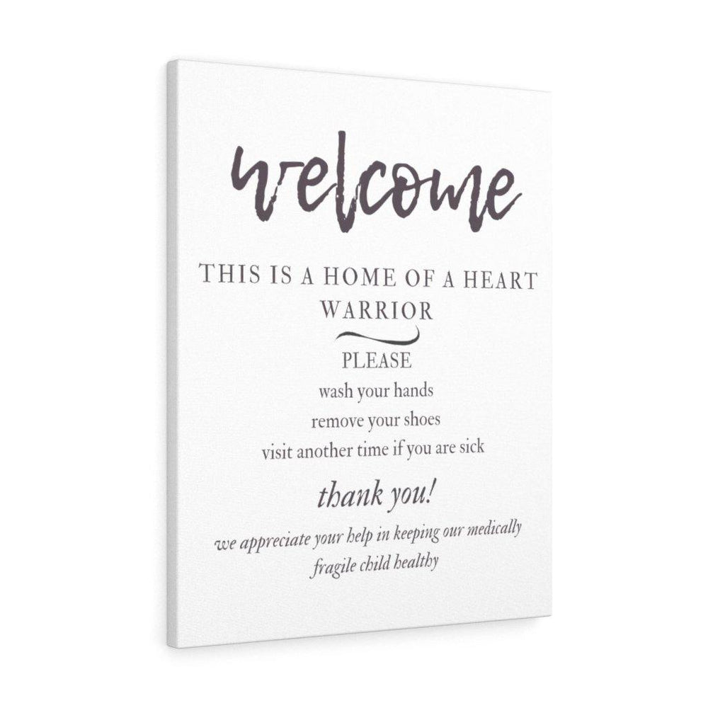 
                  
                    Home of a Heart Warrior Wrapped Canvas (Style 2) - CHD warrior
                  
                