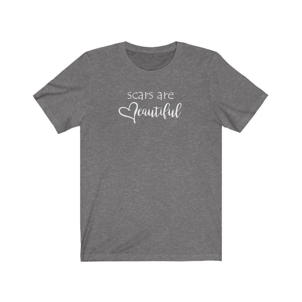 Scars Are Beautiful Unisex Tee (white text) - CHD warrior