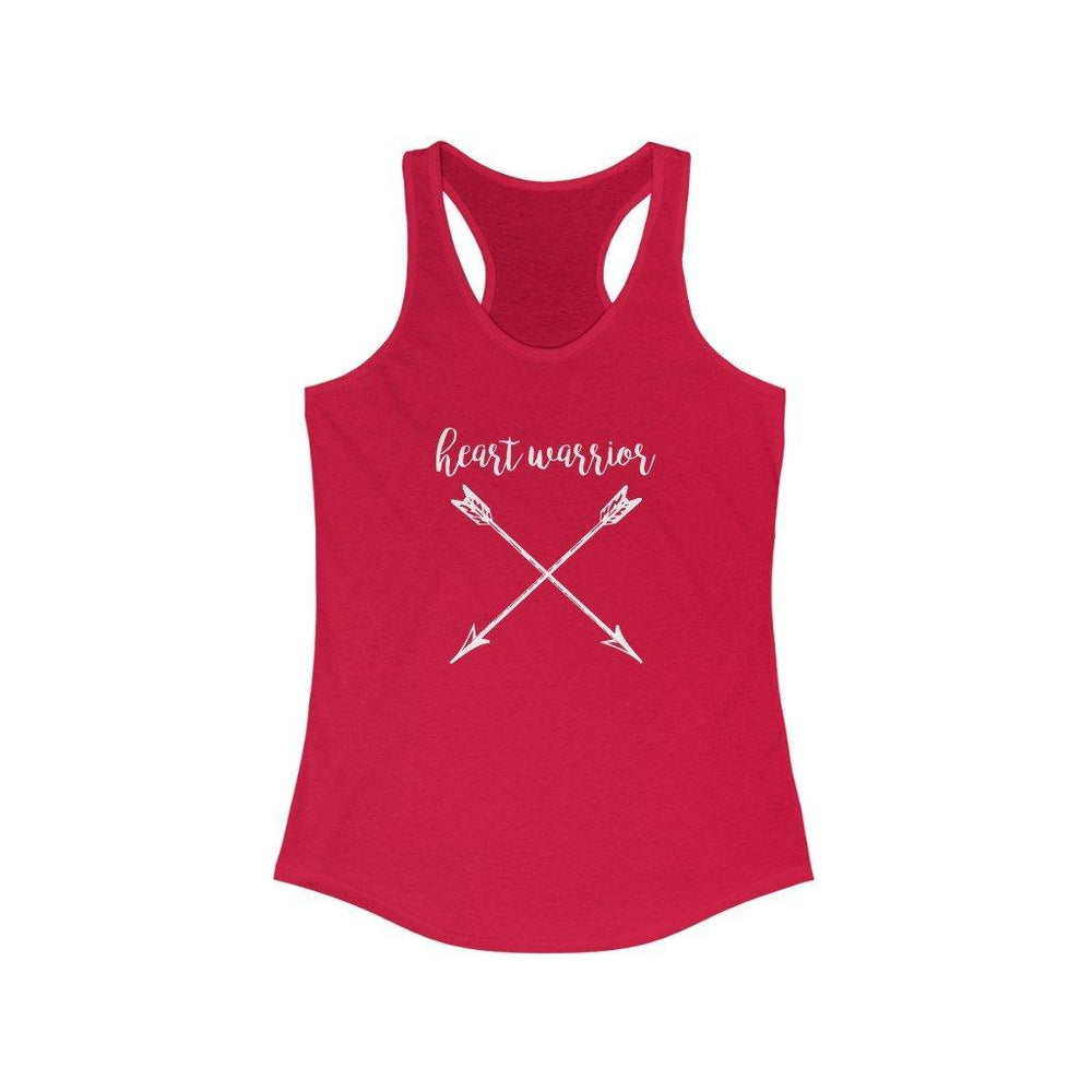 
                  
                    Heart Warrior Slim Fit Racerback Tank (white text) - CHD warrior
                  
                