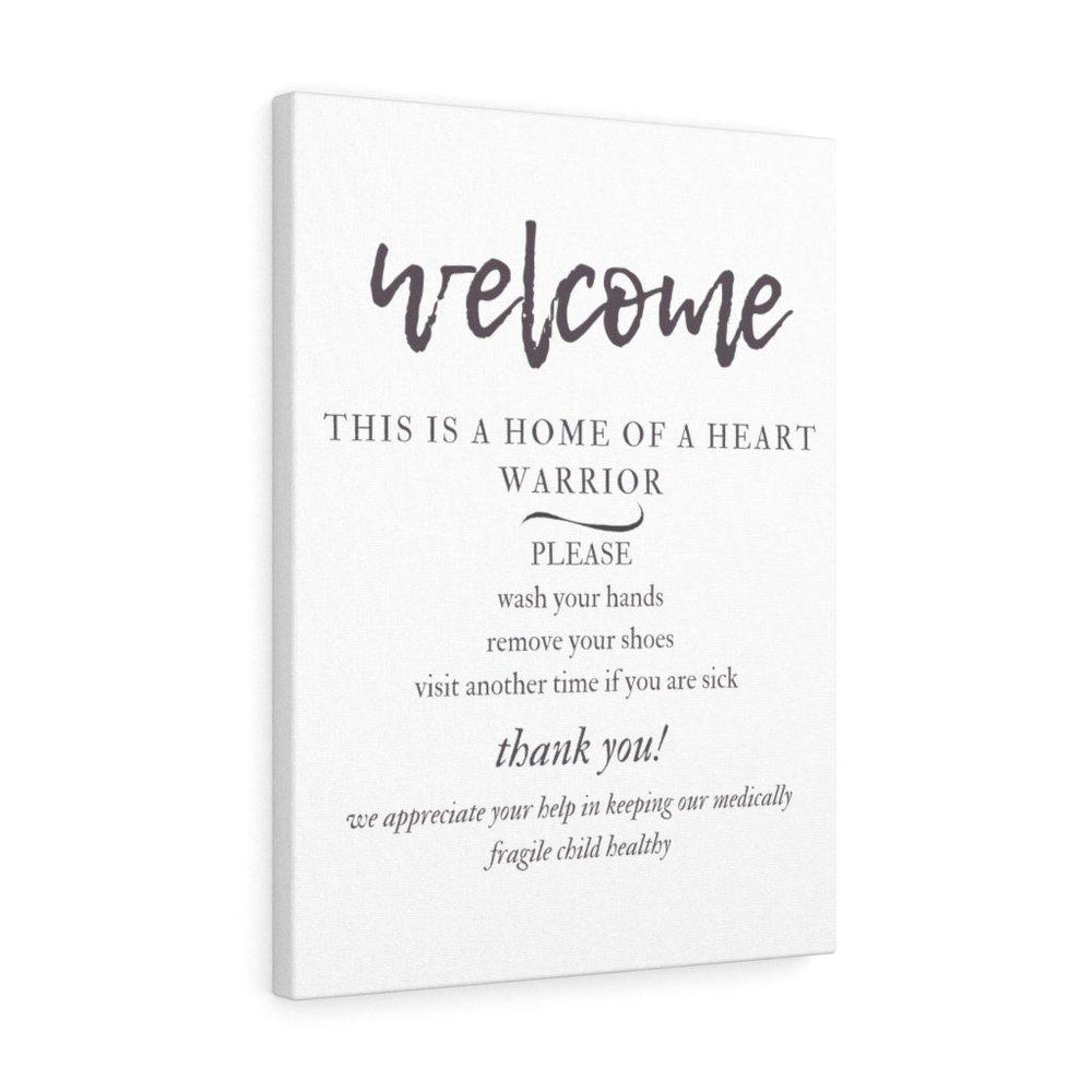 
                  
                    Home of a Heart Warrior Wrapped Canvas (Style 2) - CHD warrior
                  
                