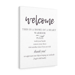 
                  
                    Home of a Heart Warrior Wrapped Canvas (Style 2) - CHD warrior
                  
                