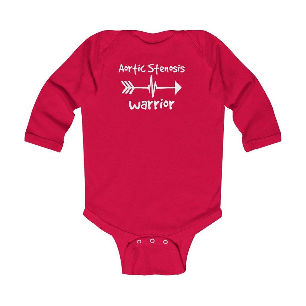 Aortic Stenosis Warrior Long-Sleeve Onesie - CHD warrior