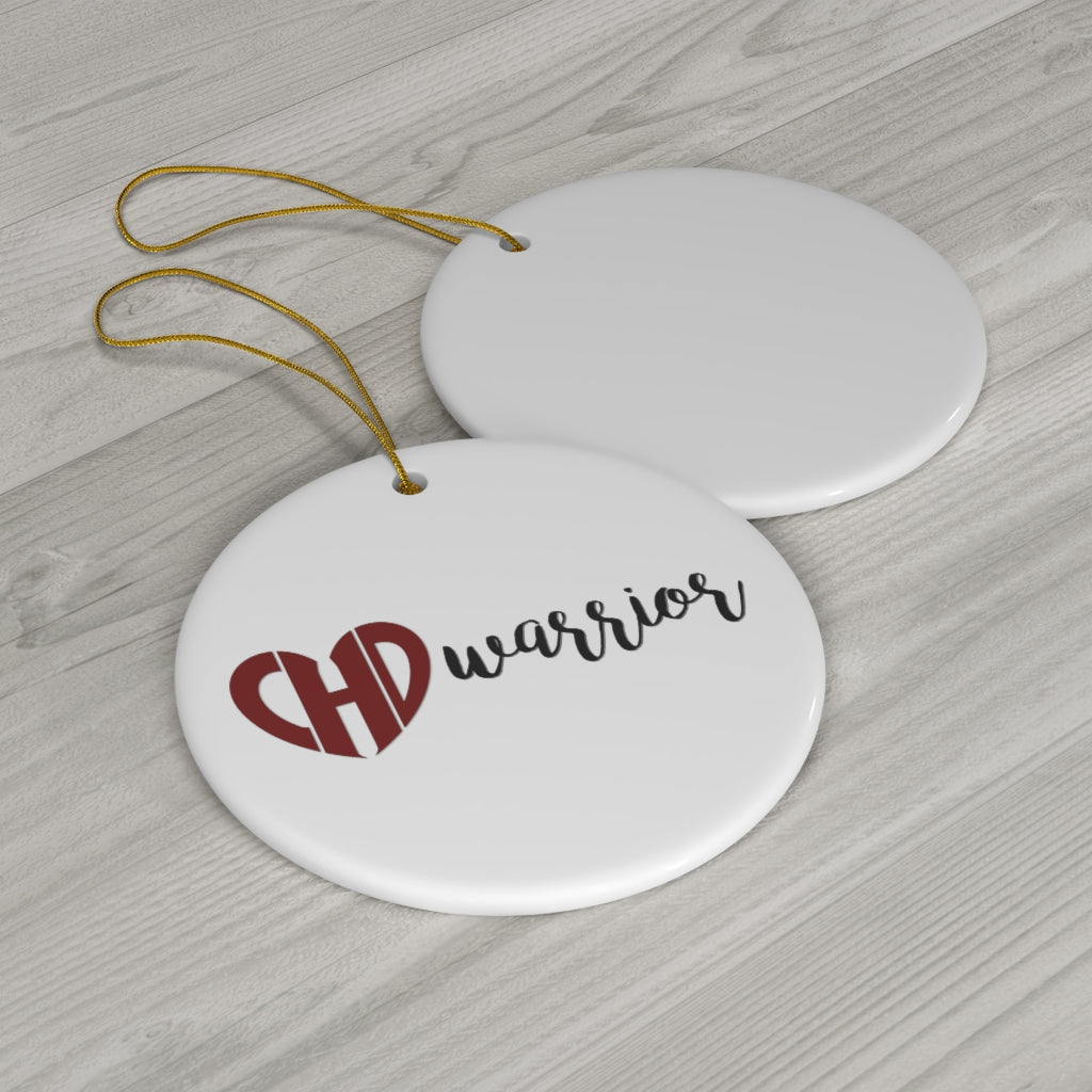 *NEW!* CHD Warrior Logo Ceramic Christmas Ornament