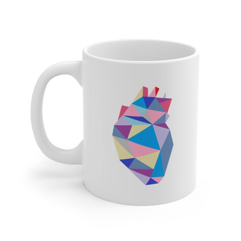 Abstract Heart Mug 11oz - CHD warrior