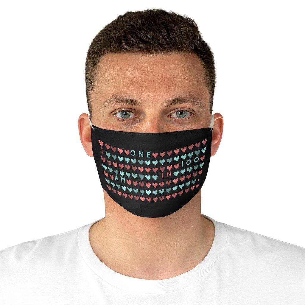 
                  
                    I am One in 100 Fabric Face Mask - CHD warrior
                  
                