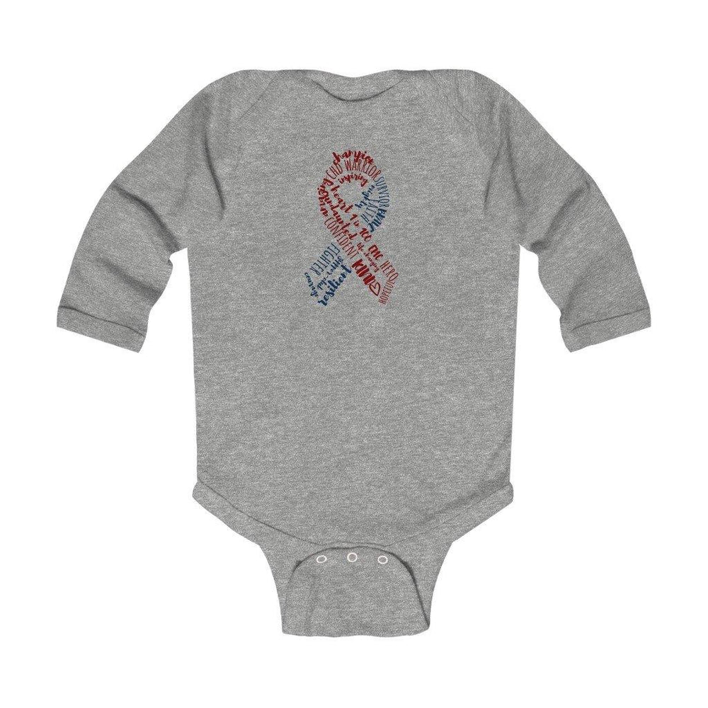 CHD Awareness Ribbon Long-Sleeve Onesie - CHD warrior