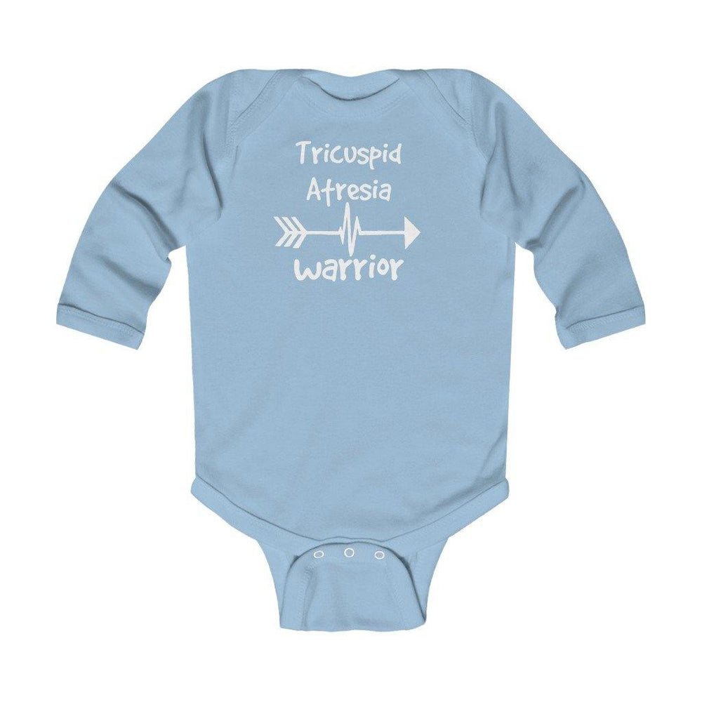 
                  
                    Tricuspid Atresia Warrior Long-Sleeve Onesie - CHD warrior
                  
                