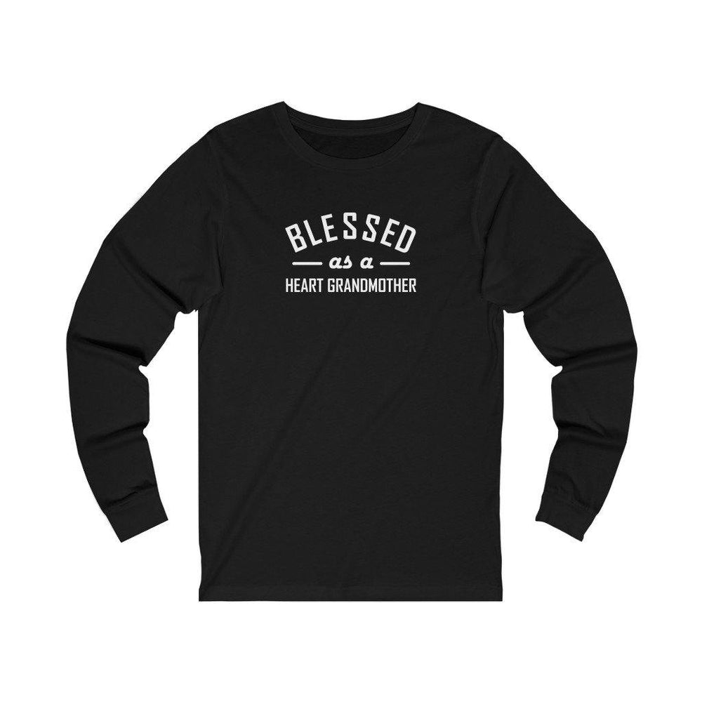 Blessed as a Heart Grandmother Unisex Long Sleeve Tee (white text) - CHD warrior