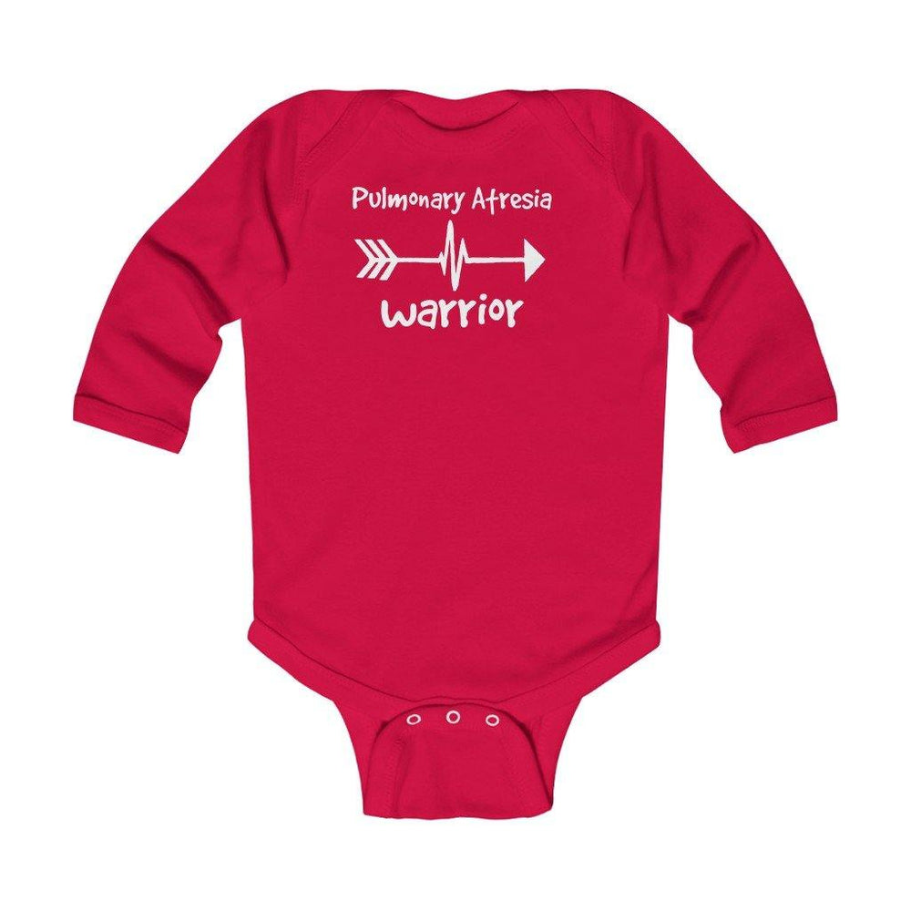 Pulmonary Atresia Warrior Long-Sleeve Onesie - CHD warrior