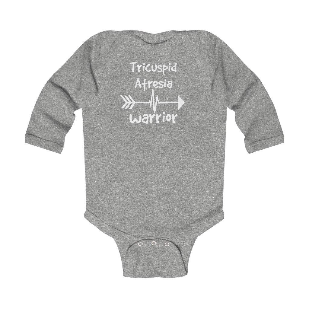 
                  
                    Tricuspid Atresia Warrior Long-Sleeve Onesie - CHD warrior
                  
                