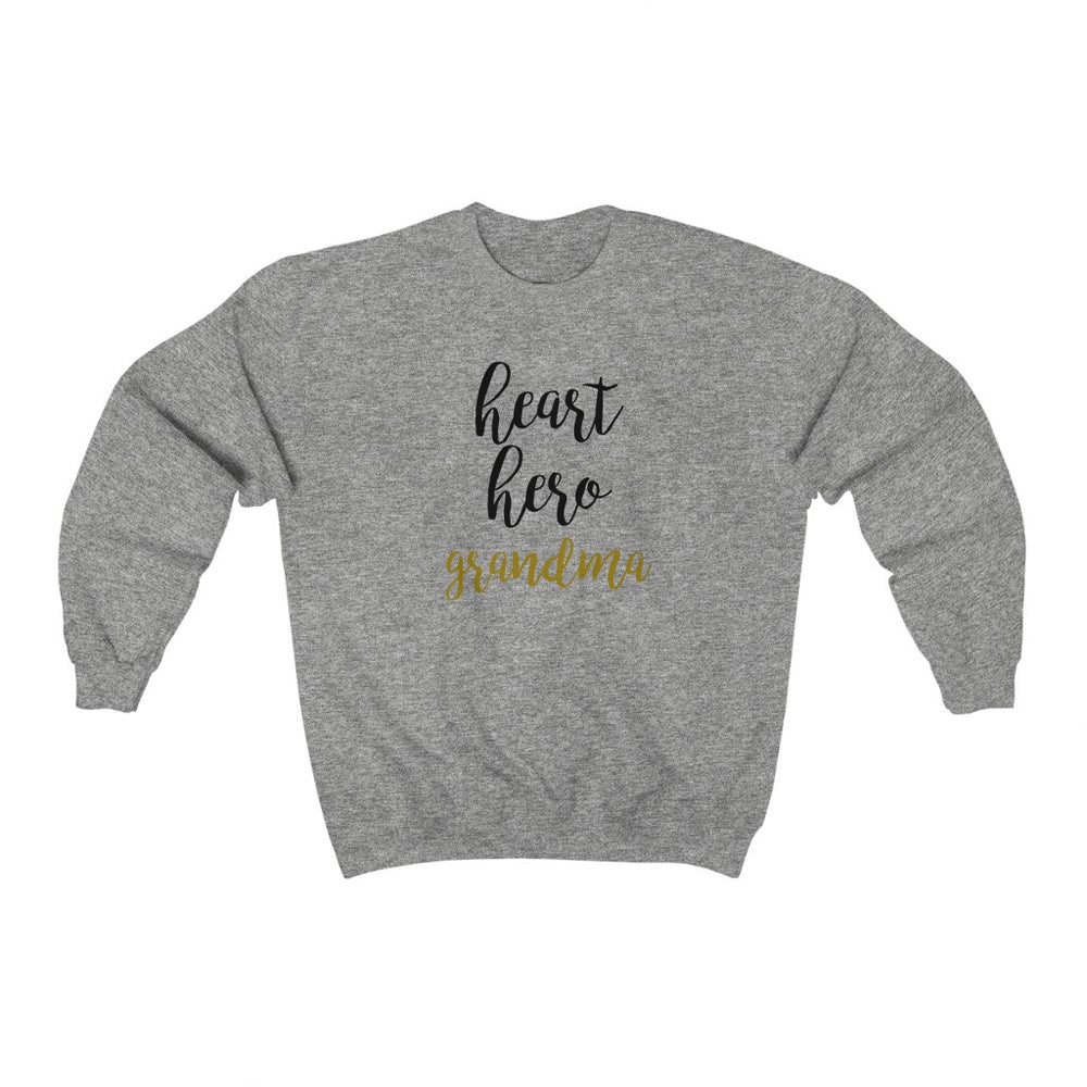 Heart Hero Grandma Crewneck Sweatshirt