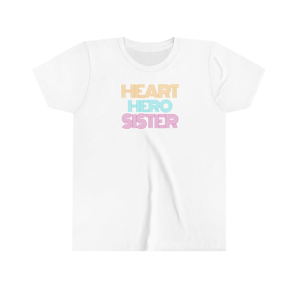 Heart Hero Sister Retro Youth Tee