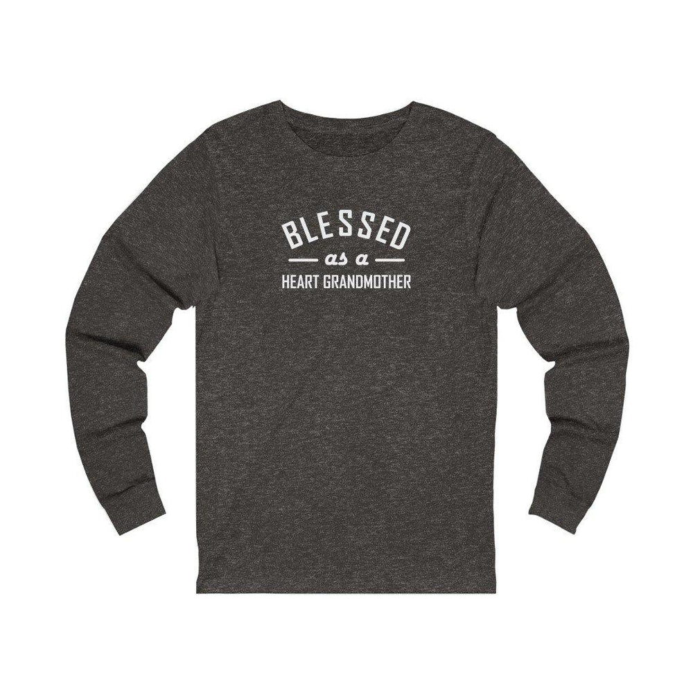 Blessed as a Heart Grandmother Unisex Long Sleeve Tee (white text) - CHD warrior